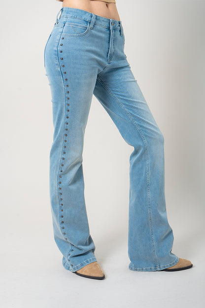 26 JEANS FLARE TACHES 8768.