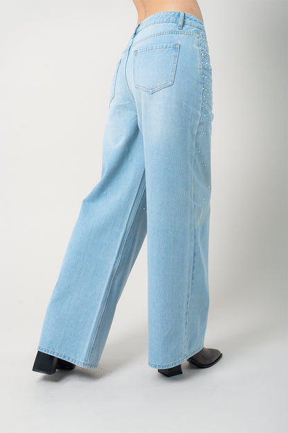 26 JEANS WIDE LEG BRILLOS 8946