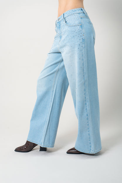 26 JEANS WIDE LEG BRILLOS 8946