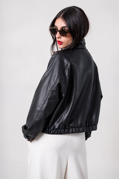 26 CHAQUETA CUELLO ALTO EFECTO PIEL 8750
