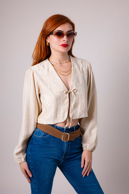 BLUSA FLUIDA BORDADA G-C 8509.