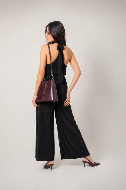 ENTERIZO HALTER PLISADO G-M 8511.