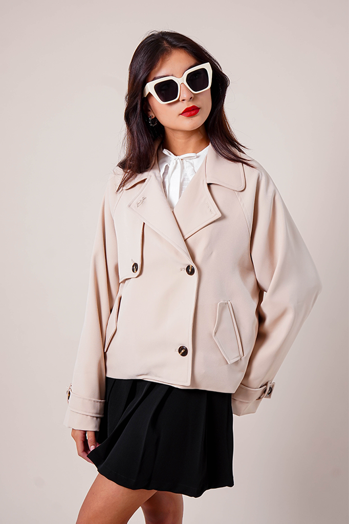CHAQUETA TRENCH CORTA B-F 8369