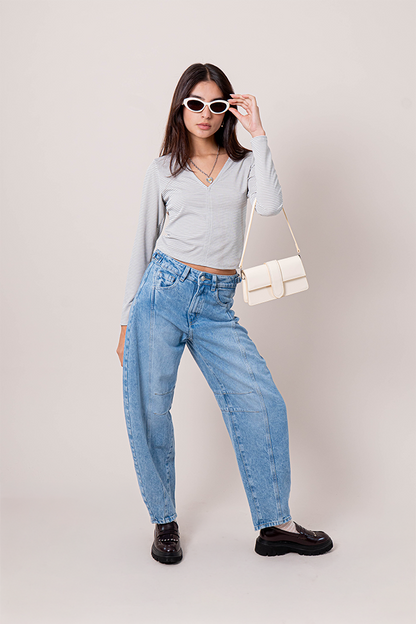 TOP MANGA LARGA RAYAS B-F 8499.