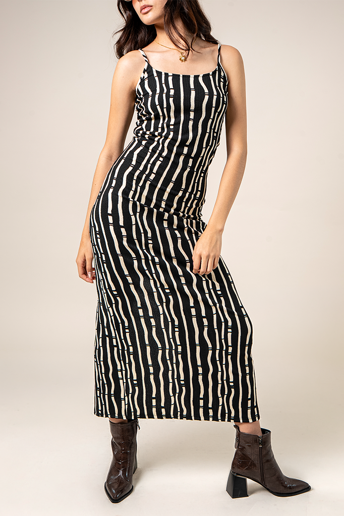 VESTIDO LARGO TEXTURA B-C 9151