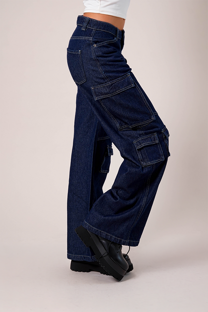 JEANS WIDE LEG CARGO R-M 8342.
