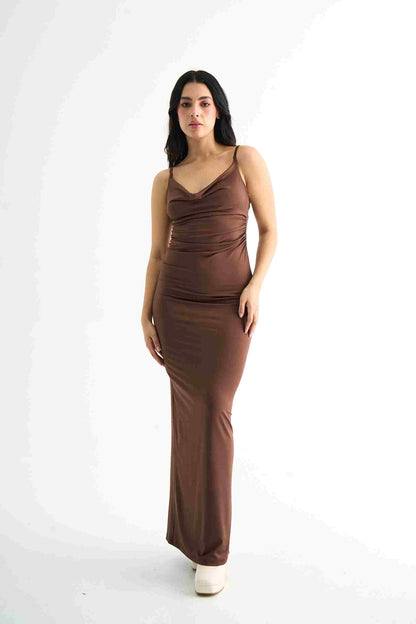 BH VESTIDO ESCOTE DRAPEADO BELINA ONE