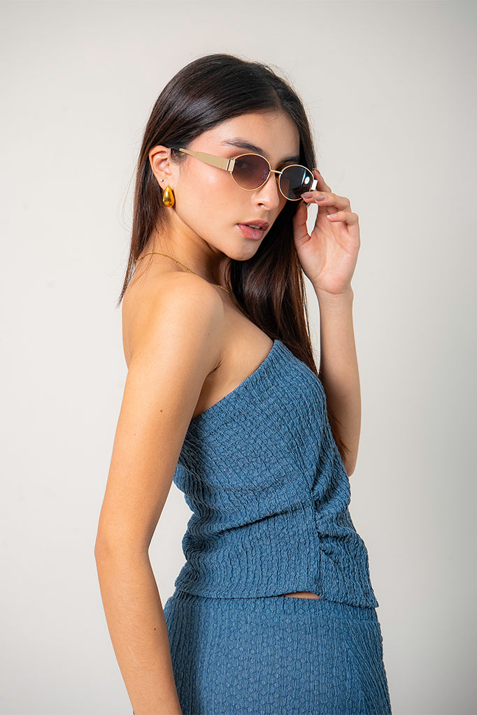 TOP STRAPLESS TEXTURA R-C 8711.