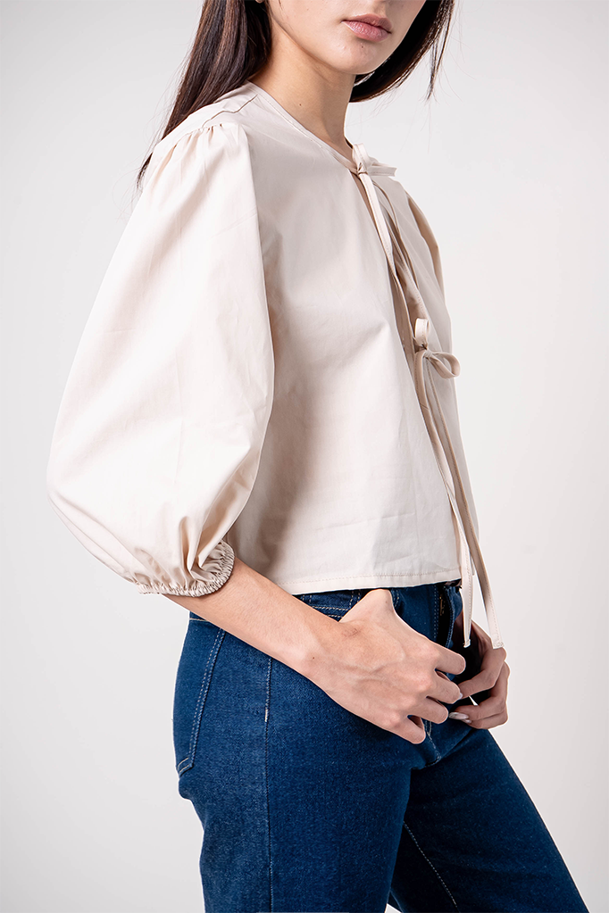 BH BLUSA POPELINA LACE UP 7191.