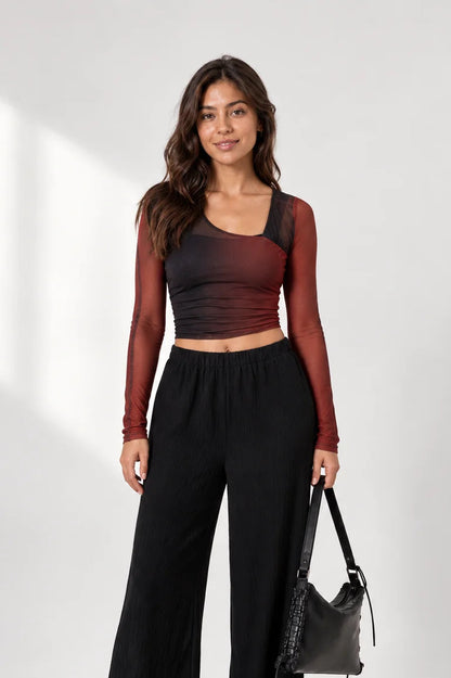BH BLUSA ASIMETRICA MESH 7242