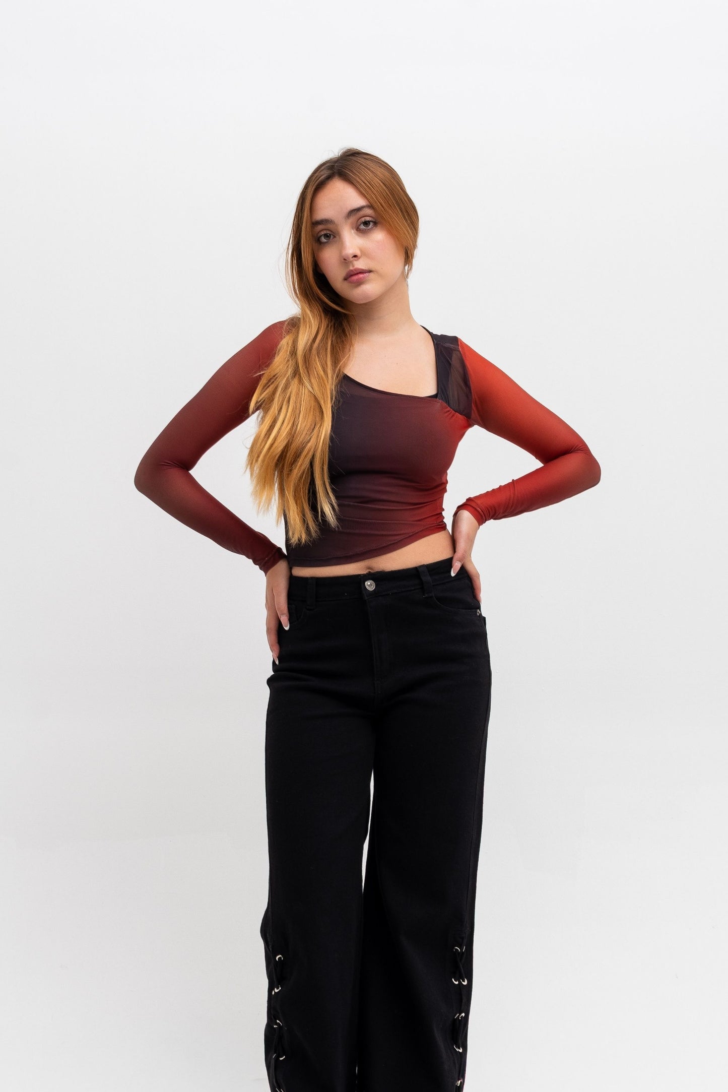 BH BLUSA ASIMETRICA MESH 7242