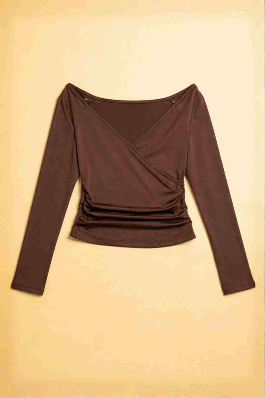 BLUSA ESCOTE EN V MANGA LARGA G-F 7457