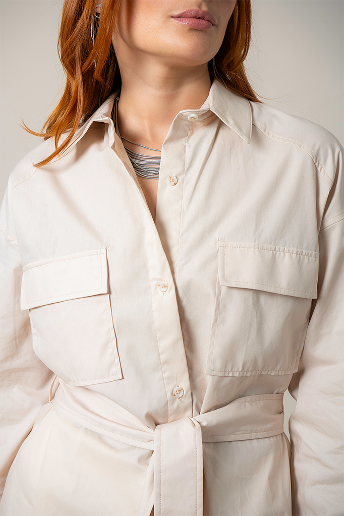 BH CAMISA POPELINA CINTURON 8539.