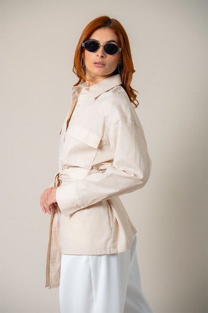 BH CAMISA POPELINA CINTURON 8539.