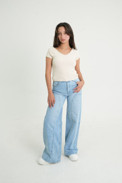 BH CAMISETA RIB ESCOTE EN V 6700