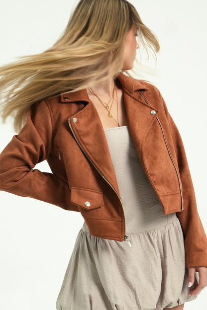 BH CHAQUETA BIKER EFECTO GAMUZADO 6855