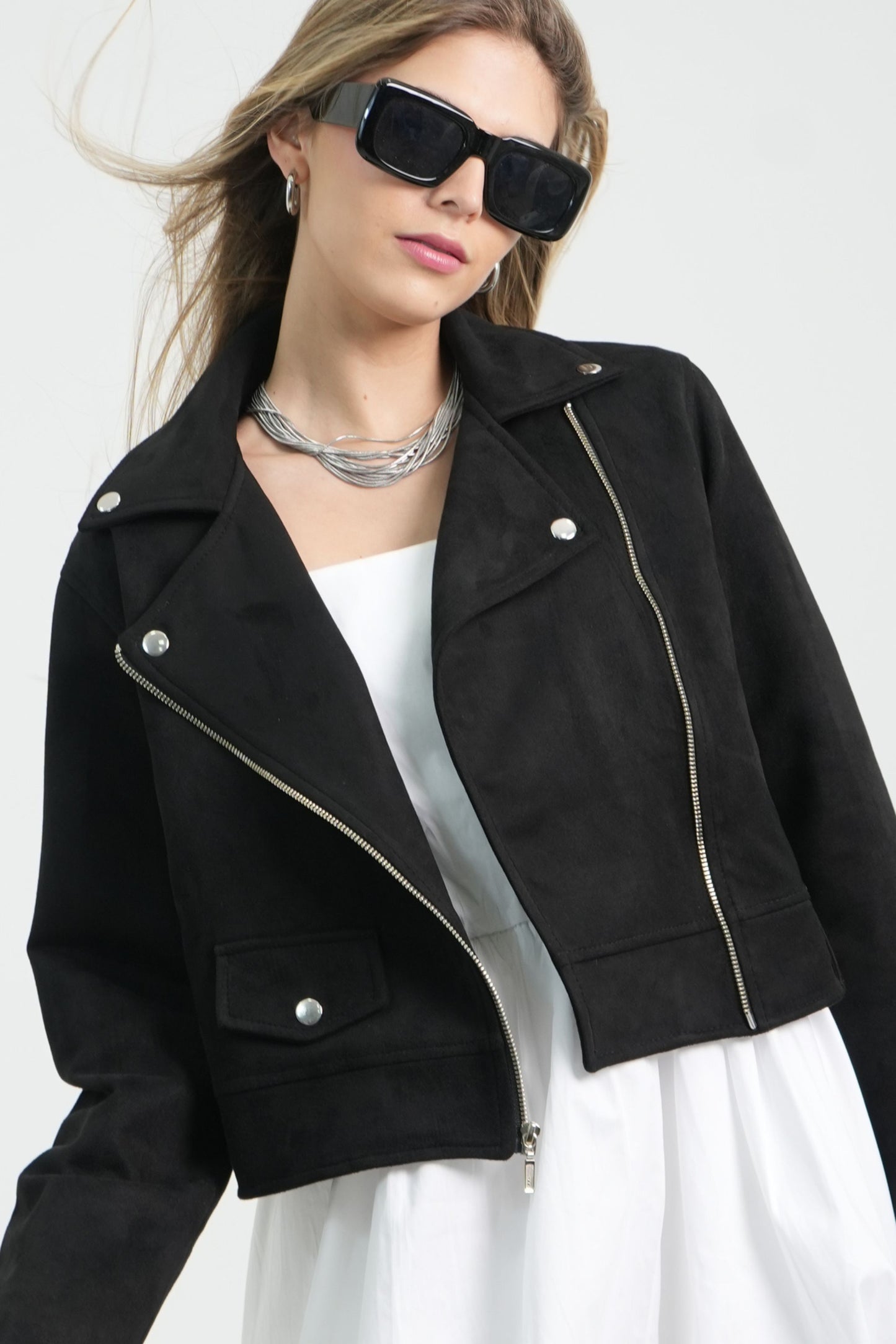 BH CHAQUETA BIKER EFECTO GAMUZADO 6855