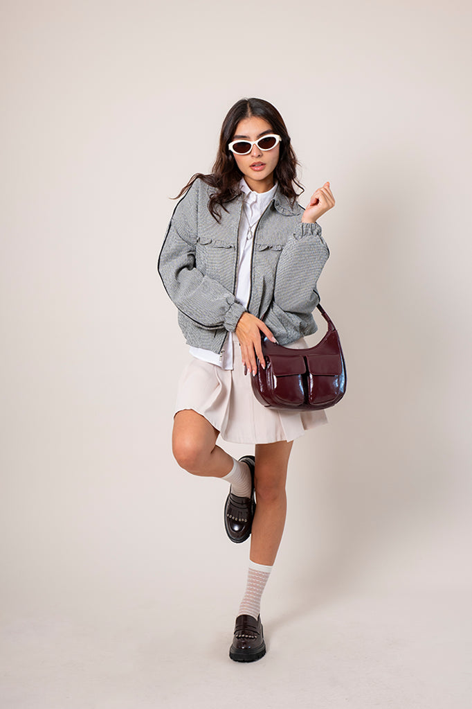 CHAQUETA BOMBER CUADROS E-F 8448.