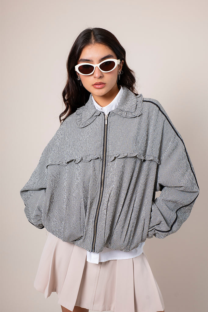 CHAQUETA BOMBER CUADROS E-F 8448.