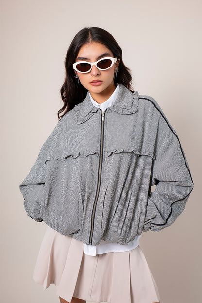 CHAQUETA BOMBER CUADROS E-F 8448.