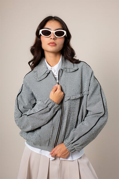 CHAQUETA BOMBER CUADROS E-F 8448.