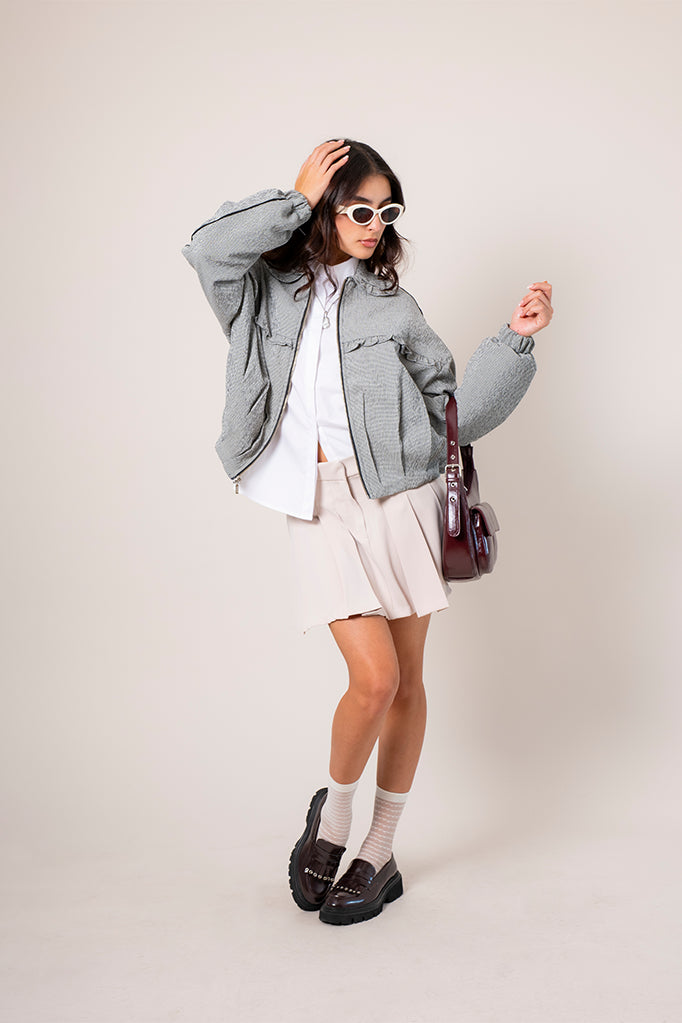 CHAQUETA BOMBER CUADROS E-F 8448.
