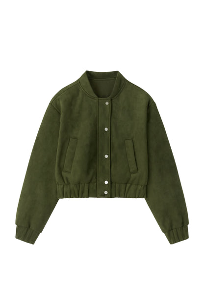 CHAQUETA BOMBER EFECTO GAMUZADO B-F 6856