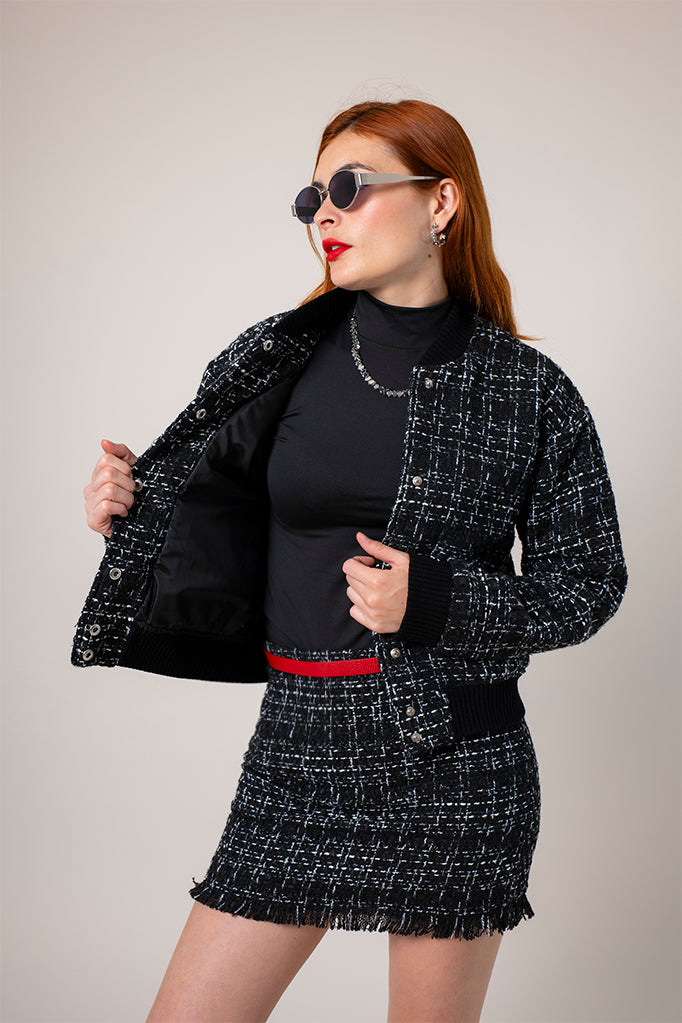 CHAQUETA BOMBER TWEED E-F 8133.