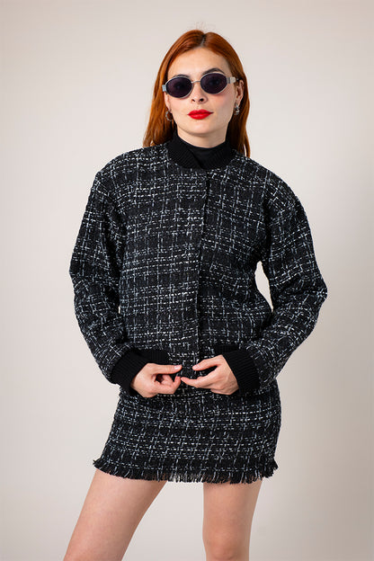 CHAQUETA BOMBER TWEED E-F 8133.