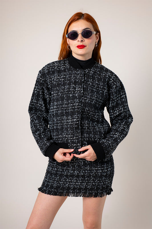 CHAQUETA BOMBER TWEED E-F 8133.
