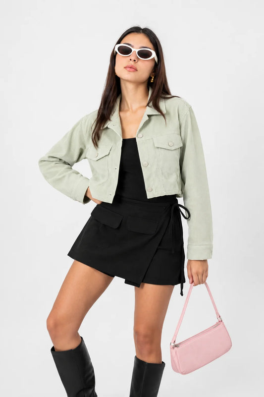 BH CHAQUETA CROPPED CORDUROY 6877