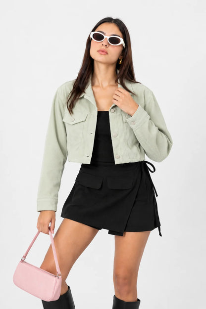 BH CHAQUETA CROPPED CORDUROY 6877