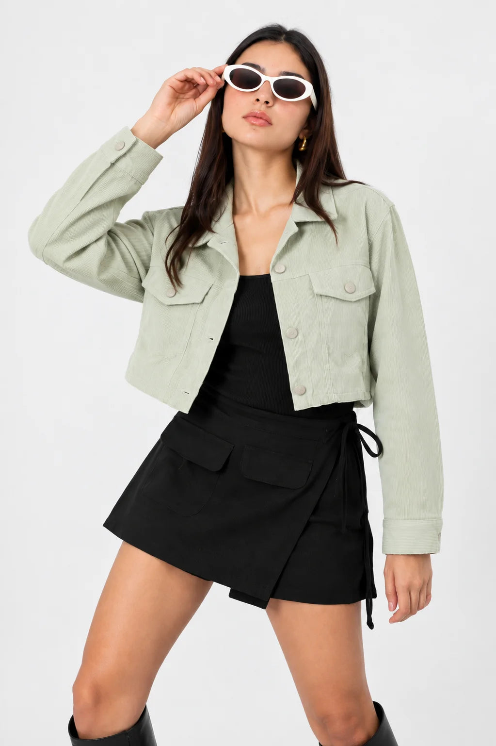 BH CHAQUETA CROPPED CORDUROY 6877