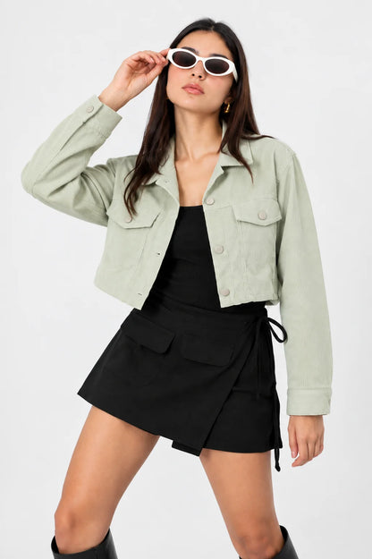 BH CHAQUETA CROPPED CORDUROY 6877