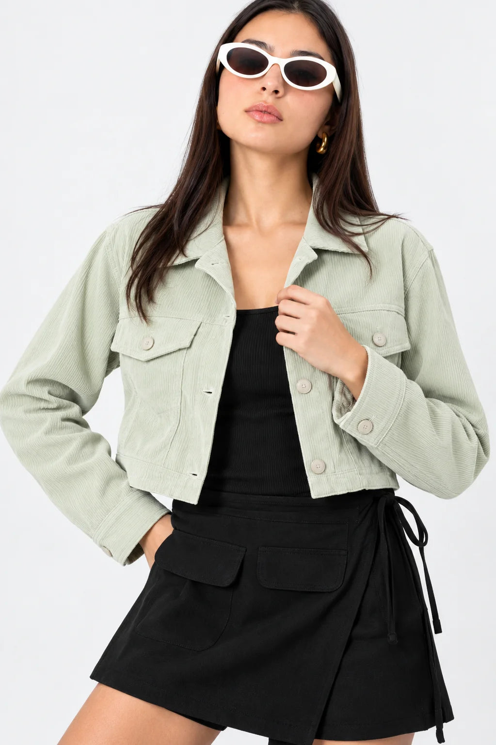 BH CHAQUETA CROPPED CORDUROY 6877