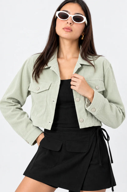 BH CHAQUETA CROPPED CORDUROY 6877