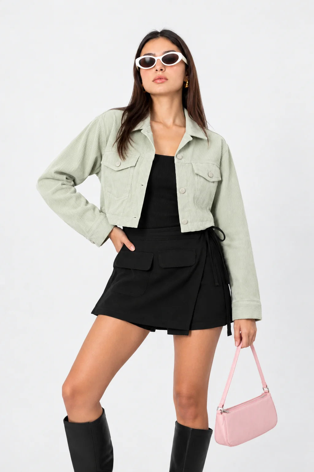 BH CHAQUETA CROPPED CORDUROY 6877