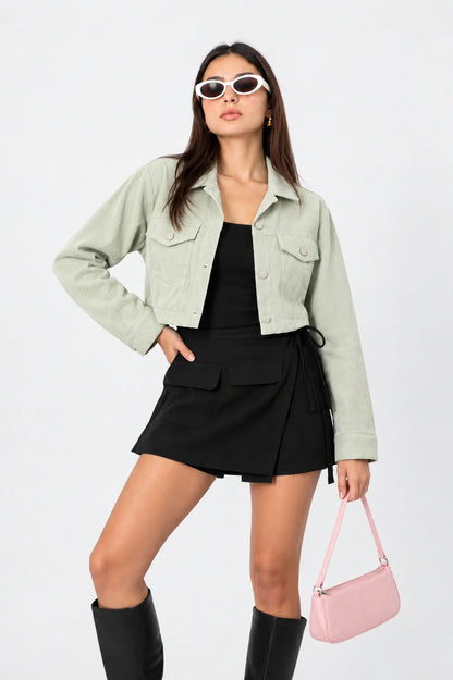 BH CHAQUETA CROPPED CORDUROY 6877