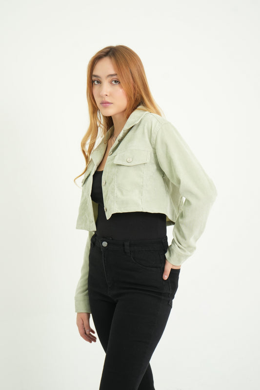 BH CHAQUETA CROPPED CORDUROY 6877