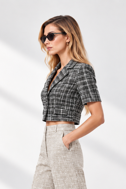 BH CHAQUETA CROP TWEED 6634 ONE