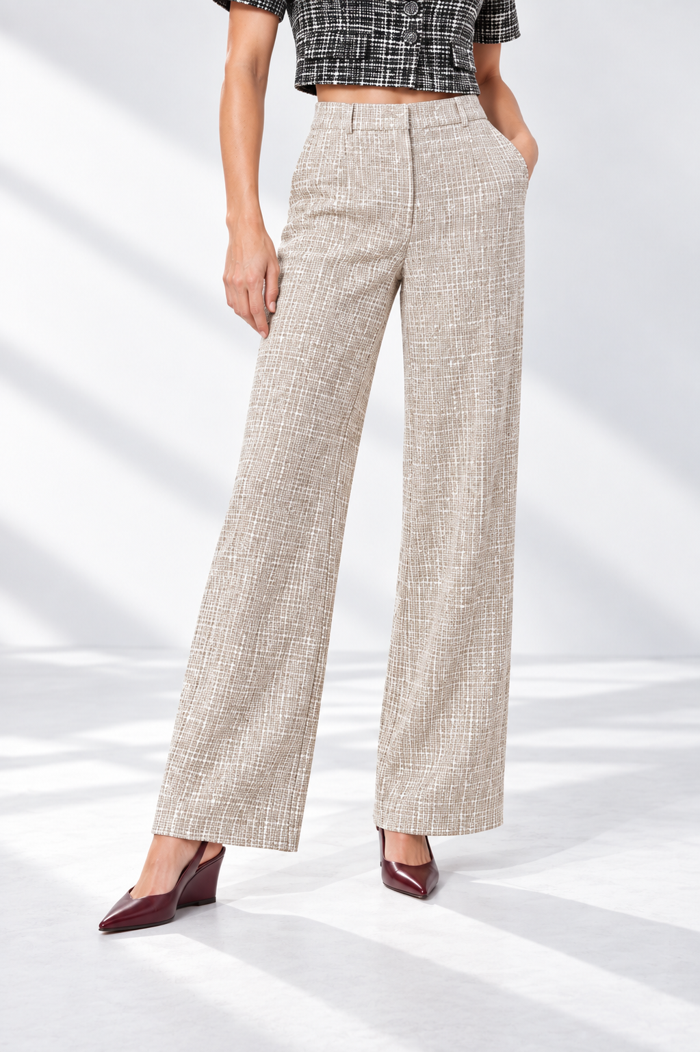 PANTALON VESTIR TWEED B-M 8721