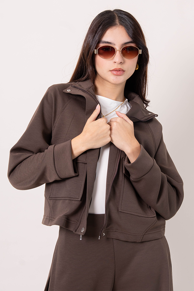CHAQUETA CUELLO ALTO SOFT B-F 8254.
