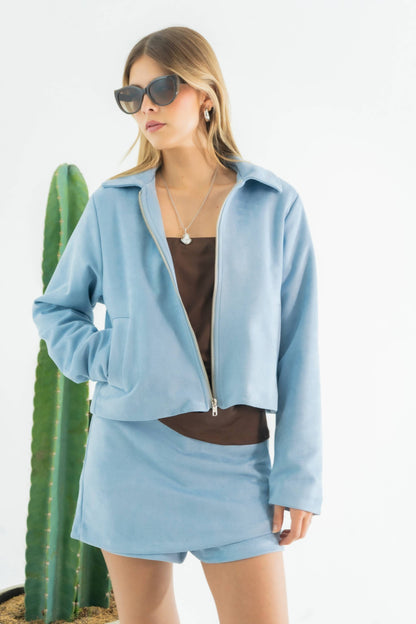 CHAQUETA EFECTO GAMUZADO E-F 7664