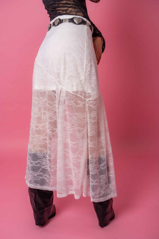 BH FALDA MIDI ENCAJE 8206