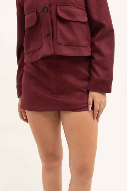 BH FALDA SHORT EFECTO GAMUZA 7656