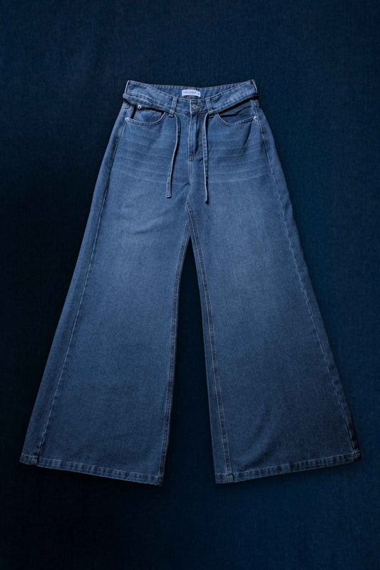 BH JEANS WIDE LEG CINTURON 7232
