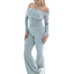 BH PANTALON FLARE RIB 6587