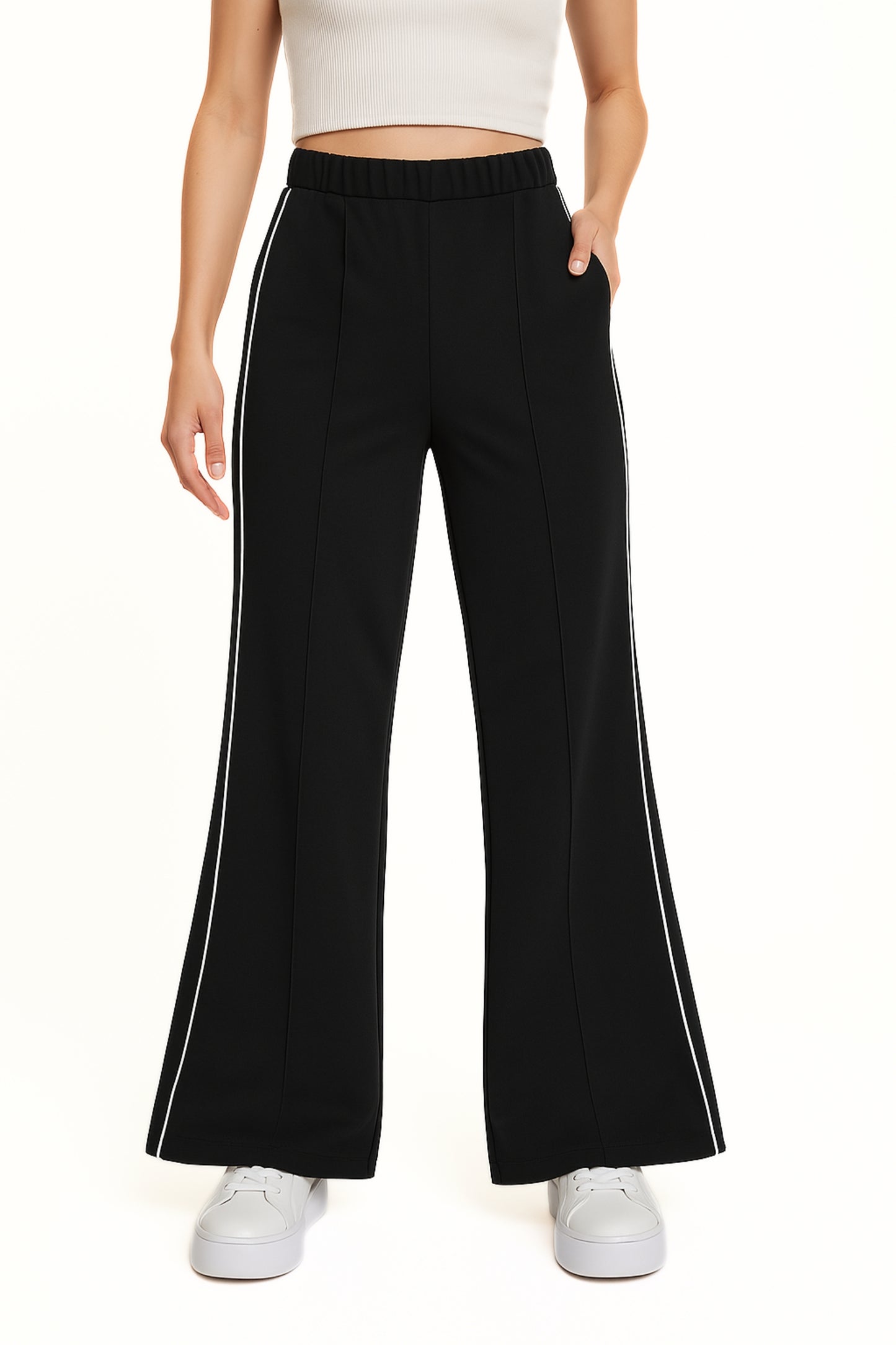 BH PANTALON WIDE LEG CONTRASTES 6620