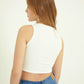 BH TOP CROP RIB MANGA SISA 6702