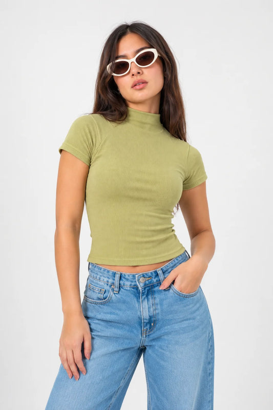 BH TOP CUELLO ALTO RIB 6585